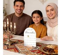 Countdown Calendar - Acrylic Desktop Decoration Gift | Mobile Crescent Moon Magnetic | Removable Blessing Magnet, Faith Decoration