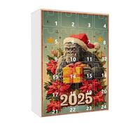 Countdown Calendar - Acrylic Festive 2D Apes Ornament - Christmas 24 Days Countdown Pendant Calendar,for Kids Family Husband Adults Men Festival Activities Desk Home Party Holiday Fireplac