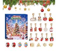 Countdown Calendar Bracelet Christmas Reindeer Santa Snowflake 24 Days