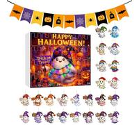 Countdown Calendar,Christmas 24 Days Ghost Countdown Calendar - Festive Acrylic Ornament 2D Decor for Display House Party Wall Gathering Festival Home Activities