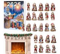 Countdown Calendar - Christmas Advent Calendar 24 Days Jesus, 2D Acrylic Ornament as Festive Decoration for Gatherings, Parties, Wall Decoration, Home, Festival Activities, House