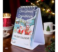 Countdown Calendar | Christmas Calendars 2025 | Decorative Wall Art Table Centerpieces | 100 Days Desktop Calendar | For Shelf Living Room Bedroom | 10x16.5x3cm