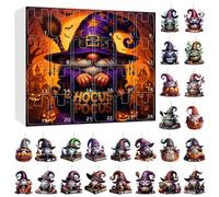 Countdown Calendar | Countdown to Halloween Flat Gnome Advent,Toy Figures Holiday Planner Decor 24 Days for Girl Boy Toddler Kids Teen Adult Men Women Family Desk Classroom