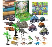 Countdown Calendar Dinosaur Ornament - Dinosaur Collector Decoration 24 Days for Children Adults Girls Women Men Family Holiday Classroom