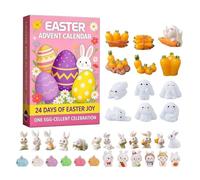 Countdown Calendar Easter - Adorable Reusable, Keepsake Animal Bunny Ornaments, Spring Holiday, Counting Display | Cheerful Desk Shelf Living Room Decoration For Family Friends Teens Kids Festive