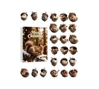 Countdown Calendar for Advent Animal | Winter Holidays 2D Flat Design - Countdown to Animals Tassels - for Tree Window Wall Coat Coat Family Friends Adults