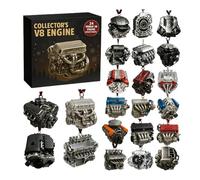 Countdown Calendar for Christmas, Motor-Shaped Festive Decoration, Car Engine Christmas Countdown Jewellery - For Car Fans Adults Family Dad