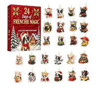 Countdown Calendar for Dogs 2026, 2D Acrylic Pendant, Pre-Drilled, 25.4 | Pre-drilled hanging design, durable acrylic dog pendant, daily holiday countdown decoration for wall, mantelpiece,