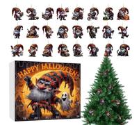Countdown Calendar Halloween Gothic Spooky 2D Acrylic Gnome Ornaments