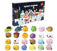 Countdown Calendar, Kids Advent, Pull-Back Car Toys, Animal Vehicle Miniatures, Fine Motor Skill Builder for Children, Party, Travel, Birthday, Home, Playtime, Fun Activity 14.96×8.66in