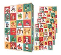 Countdown Calendar - Pack of 5 Individually Designed Empty Reusable 24 Day Christmas Countdown Boxes Festive Gift Containers for Holidays Party Family Reunion Adults Kids Girls