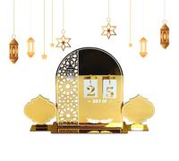 Countdown Calendar Sign | Middle Eastern Holiday Desktop Countdown Ornament,Acrylic Advent Desk Decor | for Home Desk Mantel Dining Table Shelf Entryway Cabinet
