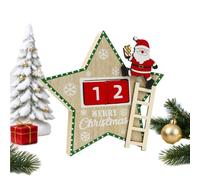 Countdown Calendar to Christmas 3D Santa Table Ornament | Countdown calendar for the holidays. For table, bookcase, living room, bedroom and five-pointed star