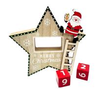 Countdown Calendar to Christmas Reusable | Countdown calendar for the holidays. For table, bookcase, living room, bedroom and five-pointed star