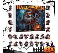 Countdown Calendar To Halloween 2D Acrylic 24 Day Gnome Figures | Halloween Countdown Calendar Gnome Ornaments for Bedroom Kitchen Porch Fireplace E