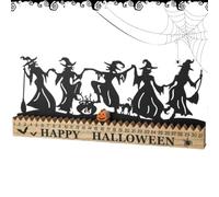 Countdown Calendar To Halloween Decorative Table Sign Home Decorations | Moving Witch Countdown Calendar for Women Men Living Room Bedroom Study