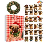 Countdown Calendar Toys - 2D Flat Acrylic Collectible Dog Pendant - 24 Days Countdown Calendar - for Kids Teens Students Niece Granddaughter Friends Pencil Case