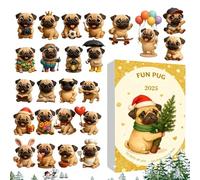Countdown Calendar Toys, 2D Flat Dog Pendant Keepsake - 24 Days 27 x 18.5 x 4 cm Countdown Calendar For Christmas - For Kids Daughter Granddaughter Friends Teens Students Schoolbag Pencil Case