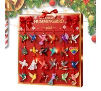 Countdown Calendar With Birds: Acrylic 2D Holiday Display Panel, 24 Day Holiday Tracking Camera, Hummingbird Cloak, Tea Decorative Module