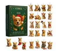 Countdown Christmas Calendar 2D Acrylic Puppy Themed Decorative Pendant