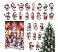 Countdown Christmas - Countdown Countdown 24 Days to Christmas 2D Acrylic | Snowman Themed Tree Table Decoration - Display for Window Teens