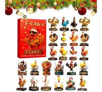 Countdown Countdown Advent Calendar, 2D Acrylic Christmas Decoration - 2025 Chicken Pendant Countdown - For Women Boys Girls Young Teens Wife Husband Son