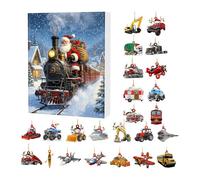 Countdown for Christmas, Countdown Twenty-Four Days with Christmas Decorations - 2D Acrylic Vehicle Decoration for Home Events Party Car Backpack