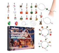 Countdown For Holidays - 24 Day Bracelet Making Kit - Fun Activity Calendar | For Teens Women Daughters Wife Party Winter Celebration Family Gathering