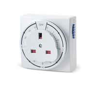 Countdown Indoor Mechanical Timer, Indoor Timer Plug Socket UK, 12 Hour, Maximum Load 13A 3200W, Square, 1 Pack