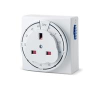 Countdown Indoor Mechanical Timer, Indoor Timer Plug Socket UK, 60 Minute, Maximum Load 13A 3200W, Square, 1 Pack