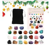 Countdown Pendants Decorative Stones - 24 Day Decorations 2025, Countdown for Christmas Ornaments | Decorative Crystals for Mother's Day Women Men Raga