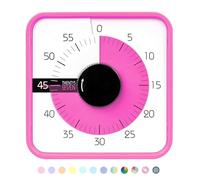 Countdown Timer 7.5 inch; 60 Minute 1 Hour Visual Timer - Classroom Teaching Tool Office Meeting, Mechanical Countdown Clock for Kids Exam Time Management Magnetic, Pink