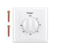 Countdown Timer Switch AC 220V Electronic Mechanical Controller 86 Panel for Water Pumps and Home Appliances with 1-120 Minute Range and 2(Timing 30MIN)
