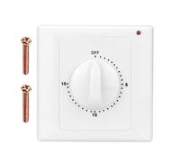 Countdown Timer Switch AC 220V Electronic Mechanical Controller 86 Panel for Water Pumps, Heaters, Air Conditioners, Fans, Rice Cookers,(Timing 15MIN)