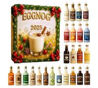 Countdown to Christmas - 24 Day Countdown Calendar | Countdown for 2D Acrylic Decorations, Eggnog Christmas Tree Ornaments