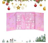 Countdown to Christmas, 24 Days Foldable and Refillable Empty Christmas Countdown Box, for Adults and Kids and Teens and Men and Women and Girls and Boys and Halloween And