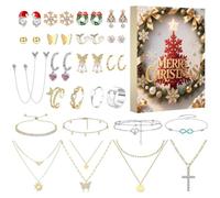 Countdown to Christmas 25-Slot Arrival Calendar Charm Earrings | Christmas Jewelry for Holiday Seasonal Halloween Thanksgiving Easter Valentines