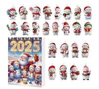 Countdown to Christmas - 2D Acrylic Christmas Countdown Decor - Snowman Themed Decoration Pendant for Teen Girls Boys Women Men Adults