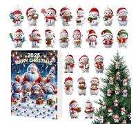 Countdown to Christmas - 2D Acrylic Holiday Calendar,Snowman Themed Decoration Pendant for Table Holiday Window Kids Girls Boys Teen Men Adults