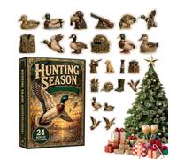 Countdown To Christmas 2D Acrylic Hunting and Wildlife Themed Souvenir | Countdown Christmas 24 Days For Outdoor Lovers Season Halloween Thanksgiving Young Kids