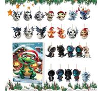 Countdown to Christmas Calendar 2D Acrylic Dragon Collectible Decoration
