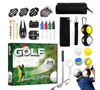 Countdown To Christmas Calendar,Festive Advent Favors | Christmas Countdown Calendar 24 Golf Accessories - for Him Adults Men Dad Husband Father Friends