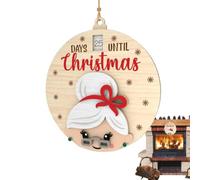 Countdown To Christmas Calendar Winter Display Sign Wood Ornament | Christmas Grandma Countdown Decoration for Living Room Bedroom Study Room Farmhouse Kids Family