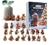 Countdown To Christmas | Capybara 2D Acrylic Pendant,24 Days Holiday Calendar - for Seasonal Holiday Thanksgiving Easter Home Kids Teens Adults