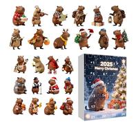 Countdown To Christmas - Capybara 2D Acrylic Pendant - 24 Days Holiday Calendar Ornament, Cute Festive Animal Decoration For Home, Kids, Teens, Adults, Seasonal, Thanksgiving, Easter
