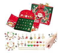 Countdown to Christmas,Charm Pendant Bracelets Earrings,24 Day Christmas Jewelry for Women | for Halloween Seasonal Holiday Thanksgiving Valentines Teens Adults Kids