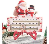 Countdown to Christmas Decoration Wooden Santa Stand for 25