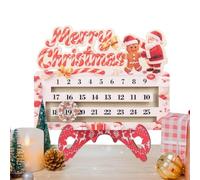 Countdown to Christmas Decoration Wooden Santa Stand for 25