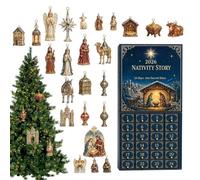 Countdown To Christmas Ornament 2D Acrylic Jesus Calendar Box