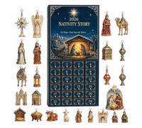 Countdown To Christmas Ornament 2D Acrylic Jesus Nativity Scene Pendants